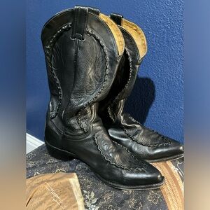RARE! Vintage Dan Post 100% leather men’s cowboy beautiful 3D detail Size 10.5🐎